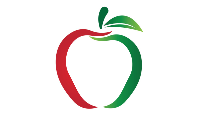 Modello logo icona frutta mela versione 3