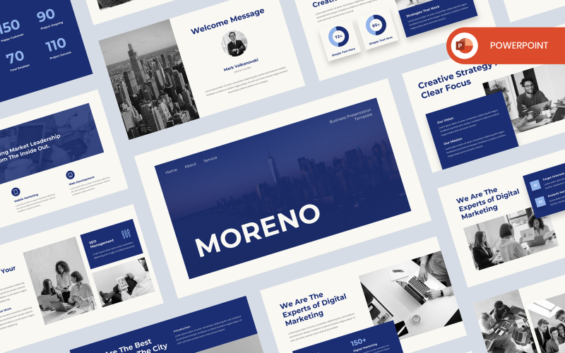 Moreno - Бізнес шаблон PowerPoint