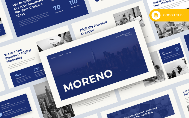 Moreno - Modèle de diapositive Google professionnel
