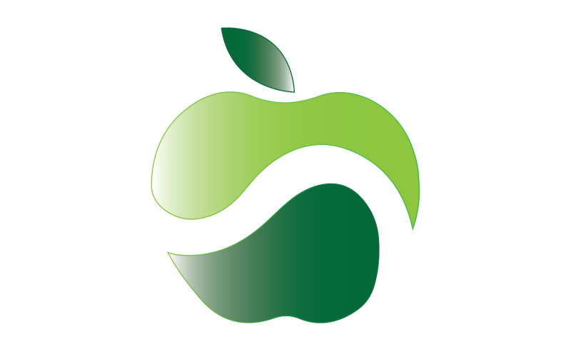 Apple fruit pictogram logo sjabloon versie 45