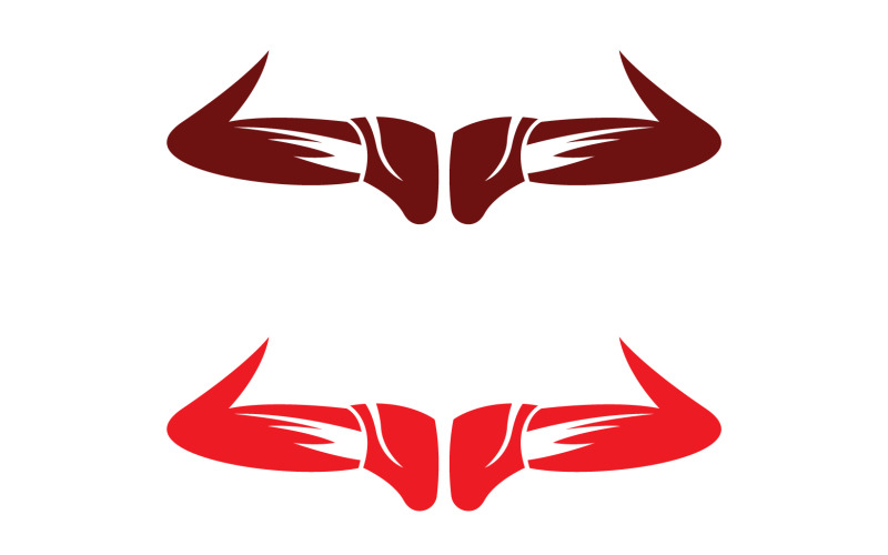 Boğa ve manda kafalı inek hayvan maskot logosu tasarım vektörü sürüm 11