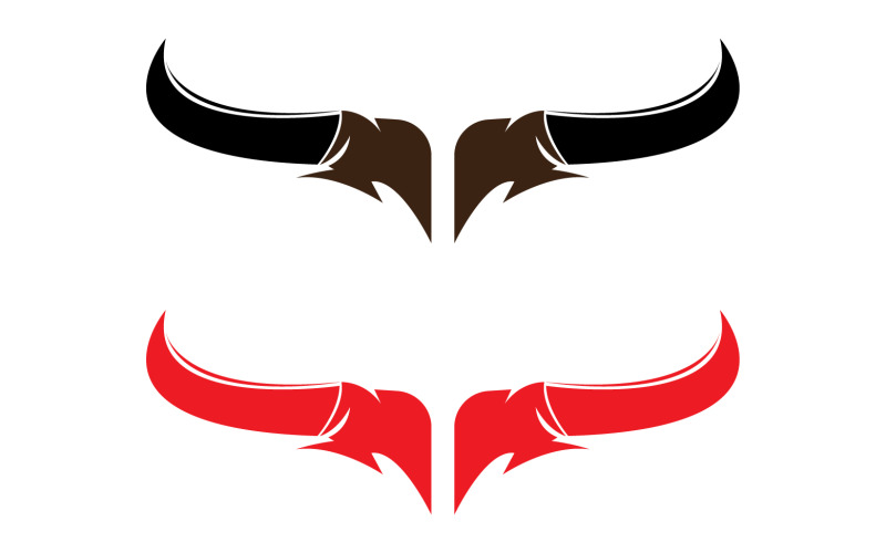 Boğa ve manda kafalı inek hayvan maskot logosu tasarım vektörü sürüm 16