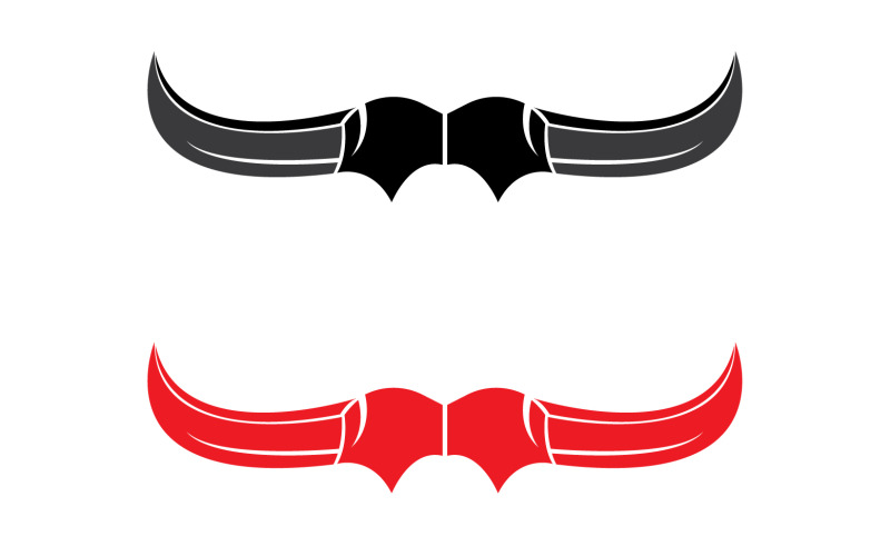 Byk i bawół głowa krowy maskotka zwierząt logo projektu wektor wersja 6