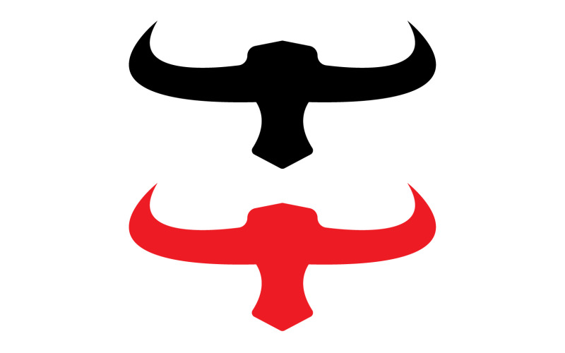 Cabeça de touro e búfalo vaca animal mascote logotipo design versão vetorial 18