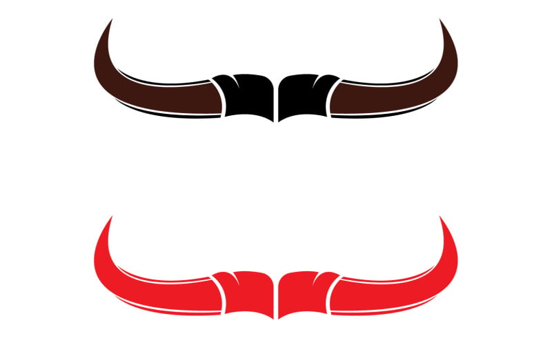 Cabeça de touro e búfalo vaca animal mascote logotipo design versão vetorial 5