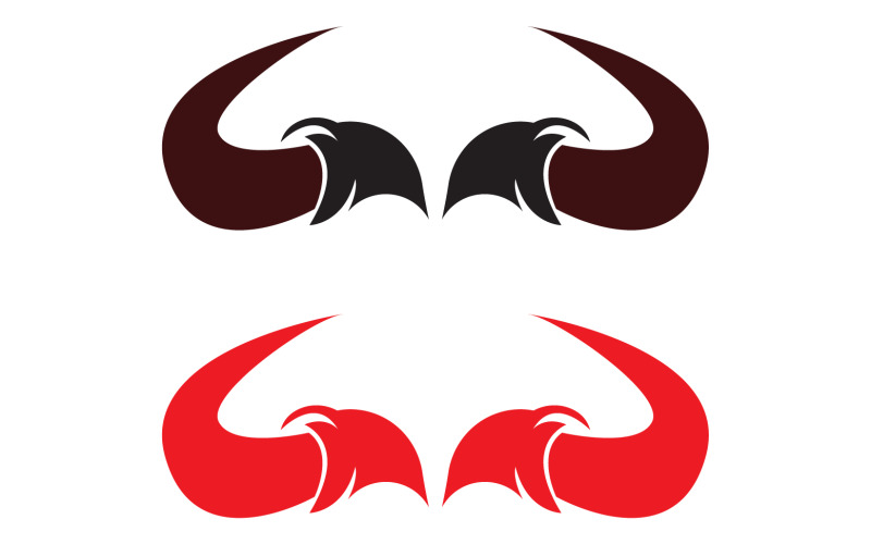 Stier en buffelkop koe dier mascotte logo ontwerp vector versie 10
