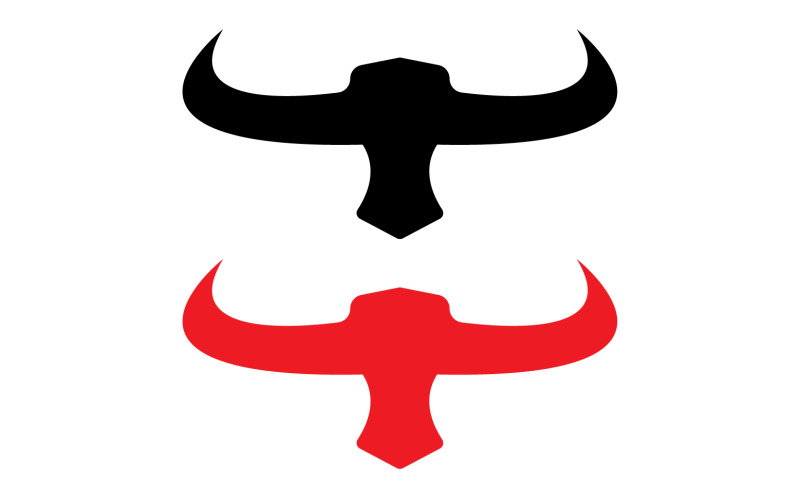 Stier en buffelkop koe dier mascotte logo ontwerp vector versie 18