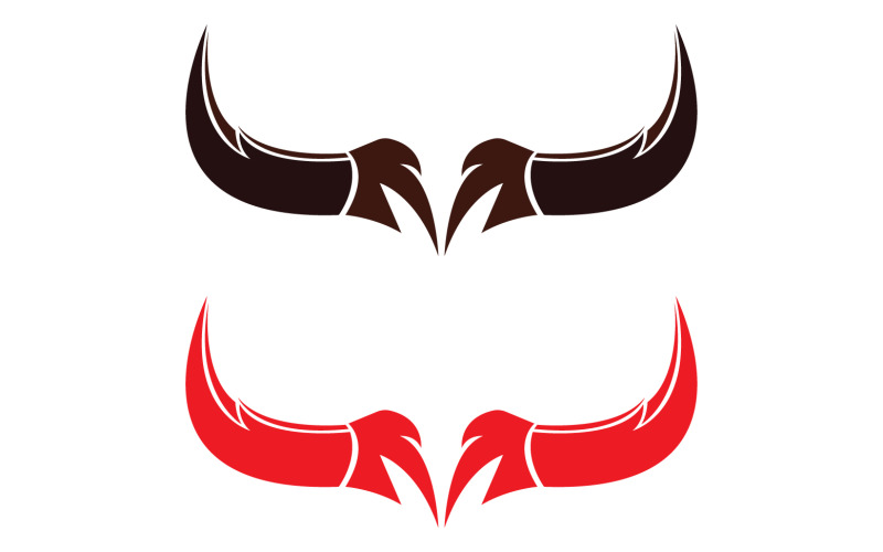 Taureau et tête de buffle vache animal mascotte logo design vectoriel version 12