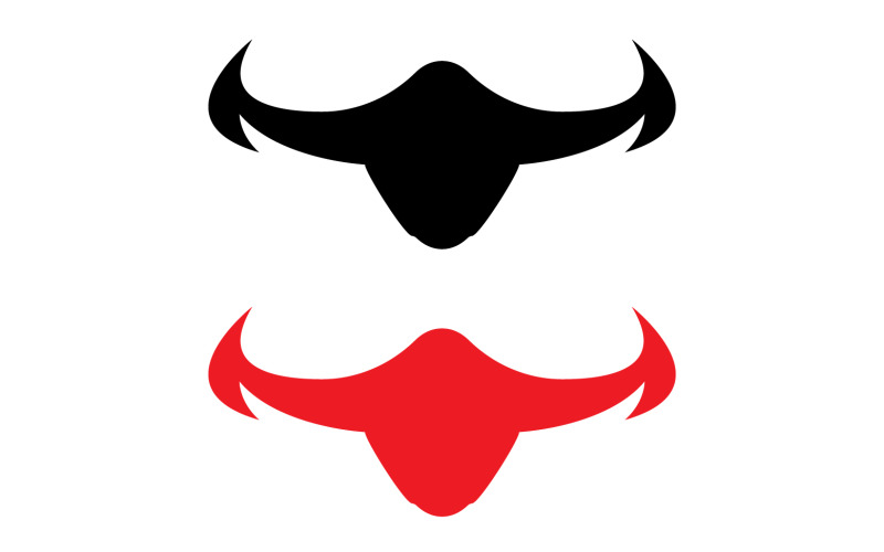 Testa di toro e bufalo mucca animale mascotte logo disegno vettoriale versione 19