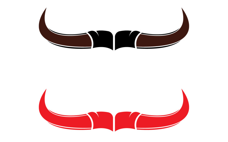 Testa di toro e bufalo mucca animale mascotte logo disegno vettoriale versione 5