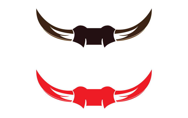 Tête de taureau et de buffle vache animal mascotte logo design vectoriel version 3