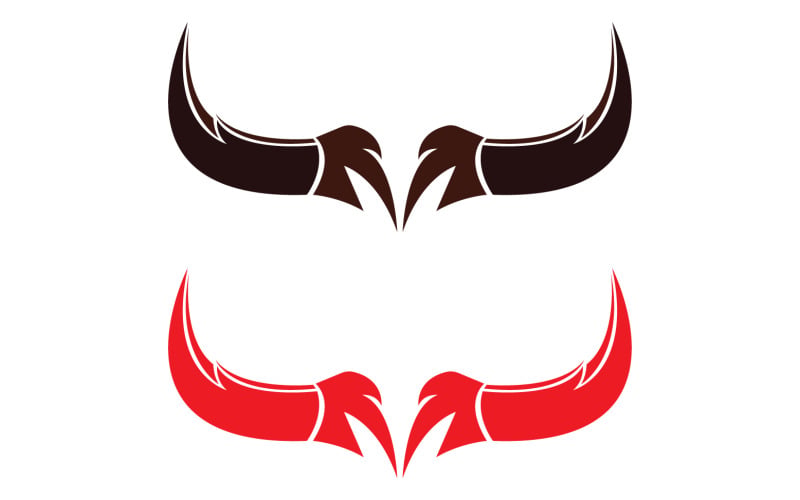 Tjur och buffelhuvud ko djur maskot logotyp design vektor version 12