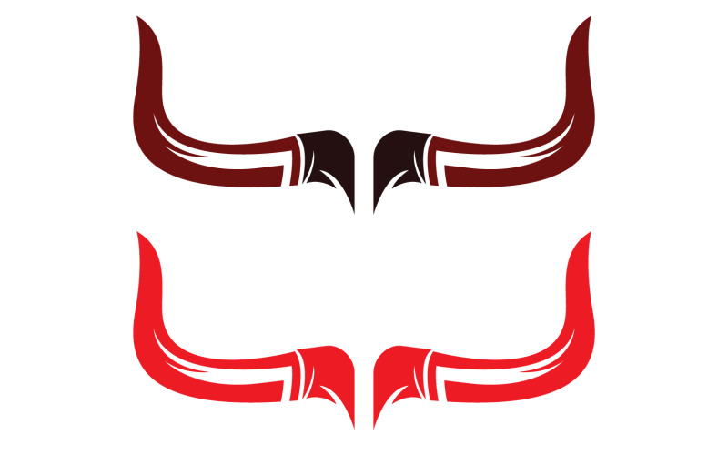 Vektorový design loga zvířecího maskota býka a buvolí hlavy krávy verze 7