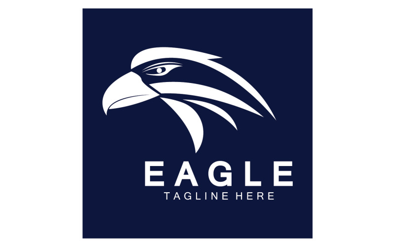 Eagle Head fågel logotyp vektor version 1