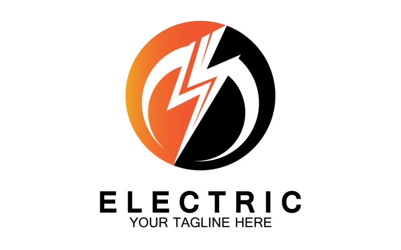 Electric flash thunderbolt logo version 24 - TemplateMonster