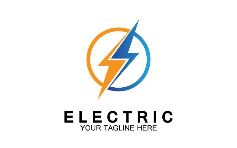 Electric flash thunderbolt logo version 28 - TemplateMonster