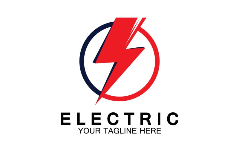 Electric flash thunderbolt logo version 35
