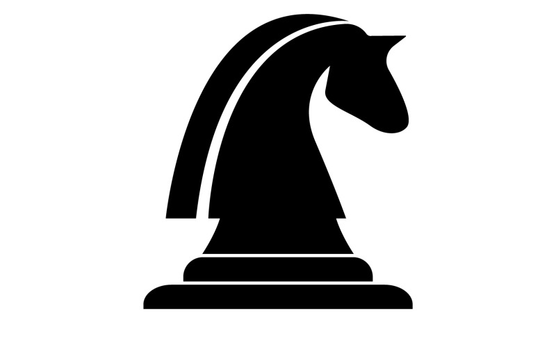 Logotipo de caballo simple vector versión 15