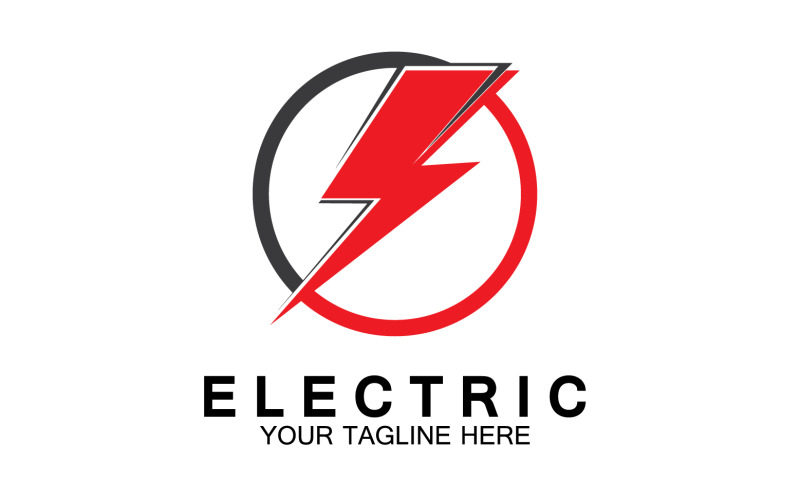 Logotipo de rayo eléctrico versión 18