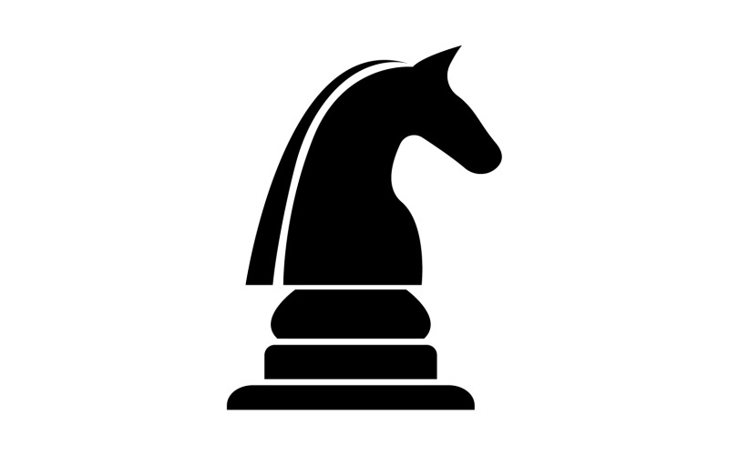 Paard logo eenvoudige vector versie 6