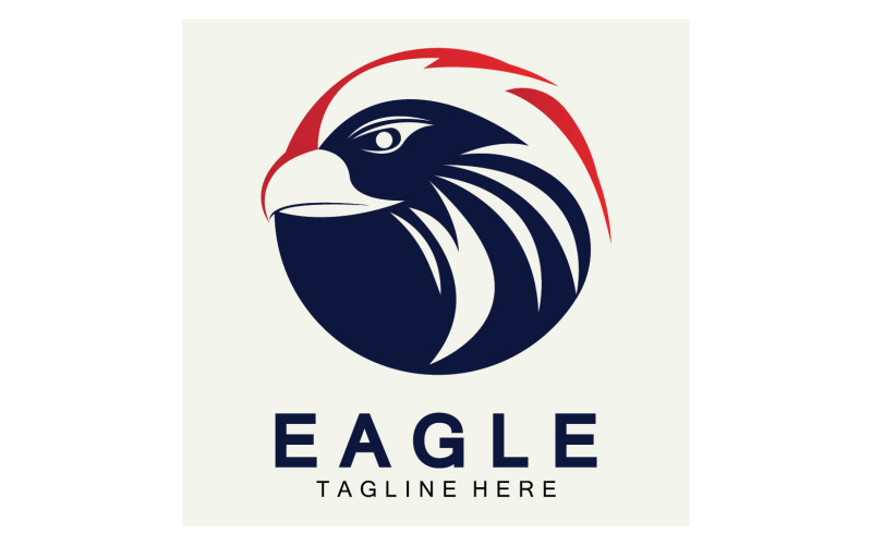 Versione vettoriale del logo dell'uccello con testa d'aquila versione 19