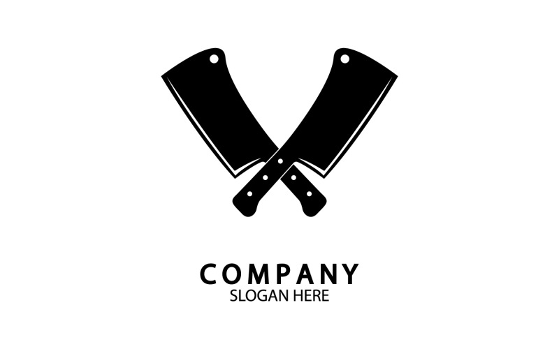 Coltello da cucina modello simbolo logo vettoriale versione 39