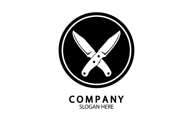 Coltello da cucina simbolo modello logo vettoriale versione 50