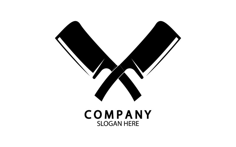 Couteau de cuisine symbole modèle logo vectoriel version 19