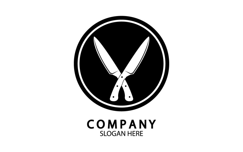 Couteau de cuisine symbole modèle logo vectoriel version 59