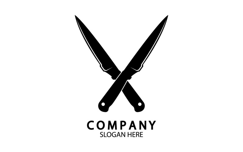 Keukenmes symbool sjabloon logo vector versie 36
