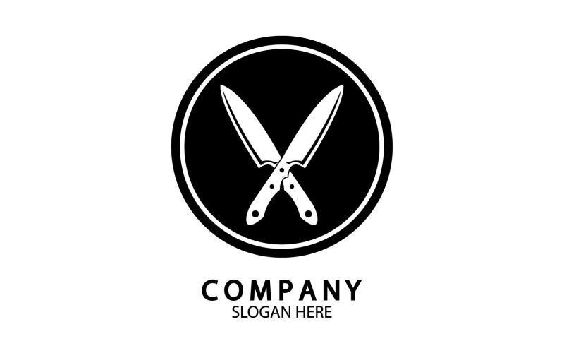 Keukenmes symbool sjabloon logo vector versie 54