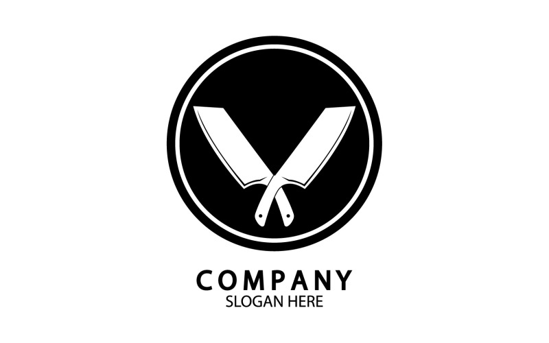 Keukenmes symbool sjabloon logo vector versie 61