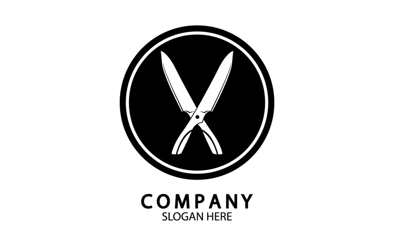 Kökskniv symbol mall logotyp vektor version 43