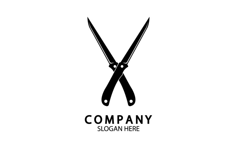 Logo šablony symbolu kuchyňského nože vektorové verze 30