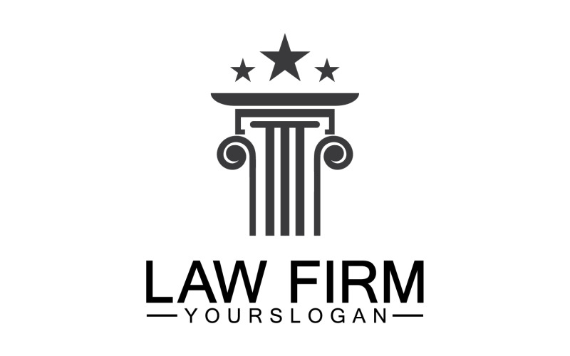 Hukuk firması şablon logosu basit sürüm 10