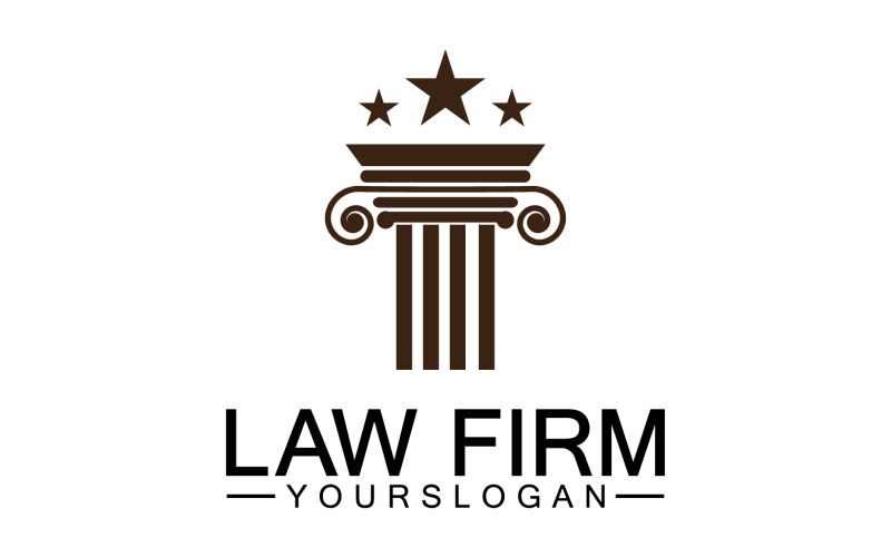 Hukuk firması şablon logosu basit sürüm 12