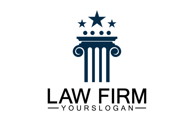 Hukuk firması şablon logosu basit sürüm 26
