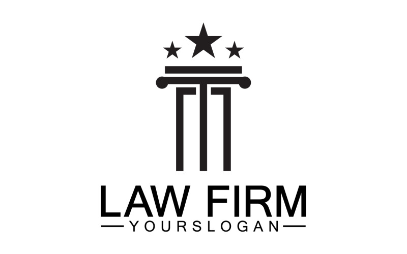 Hukuk firması şablon logosu basit sürüm 38