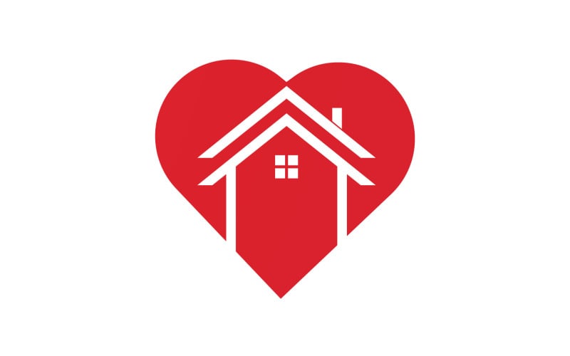 Логотип із символом кохання, солодкого серця, версія 7