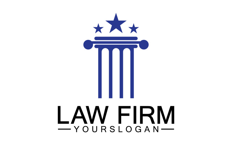 Logotipo de plantilla de bufete de abogados versión simple 39