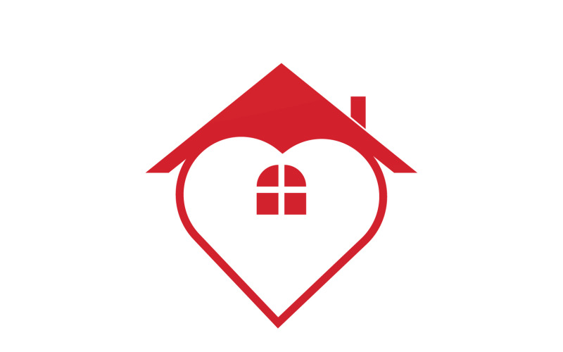 Love Home Sweet Heart Symbol Logo Version 29