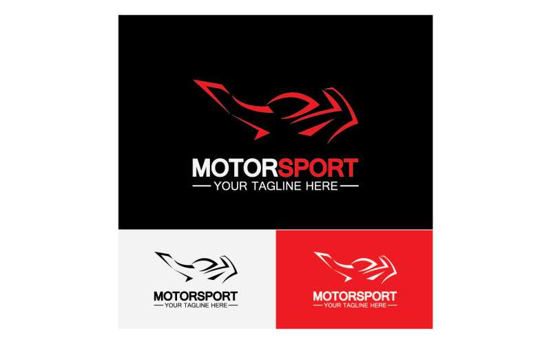 Szablon logo sportów motorowych ikona wektora wersja 1