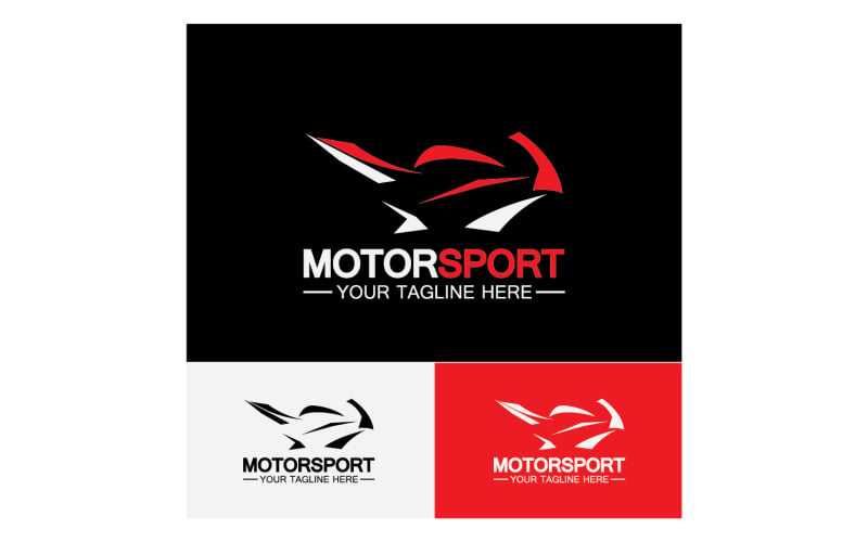 Szablon logo wektora sportów motorowych wersja 9