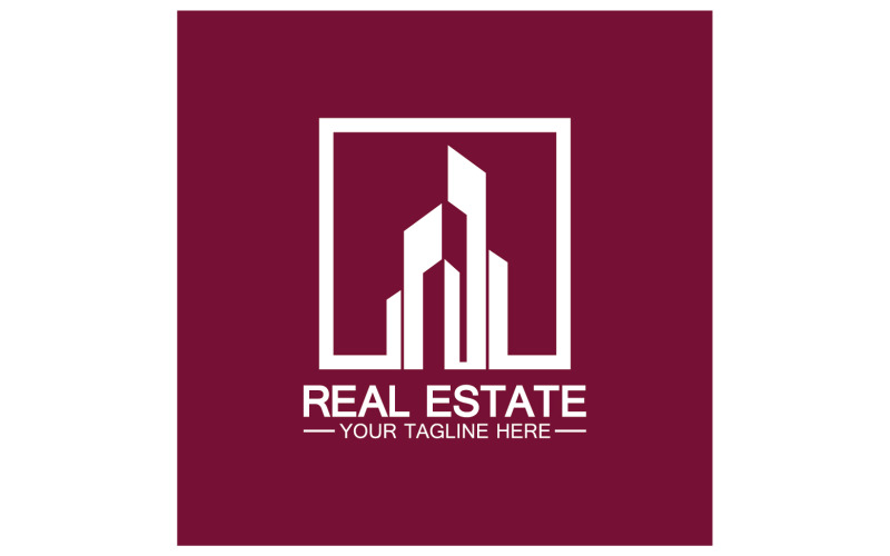 Immobilienturm-Logo-Vorlage, Version 16