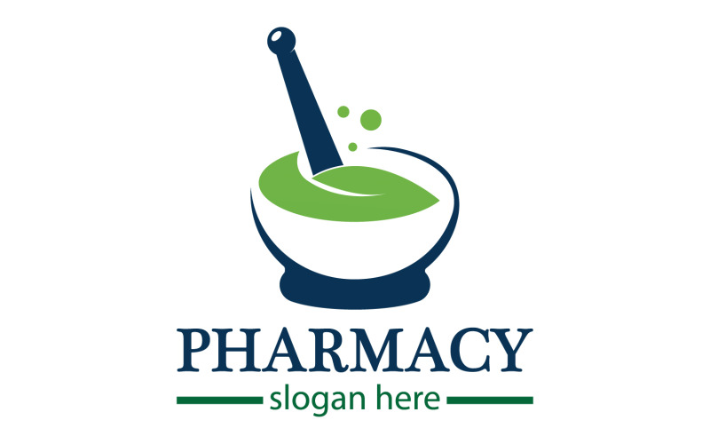 Modèle de logo à base de plantes Parmacy version 2