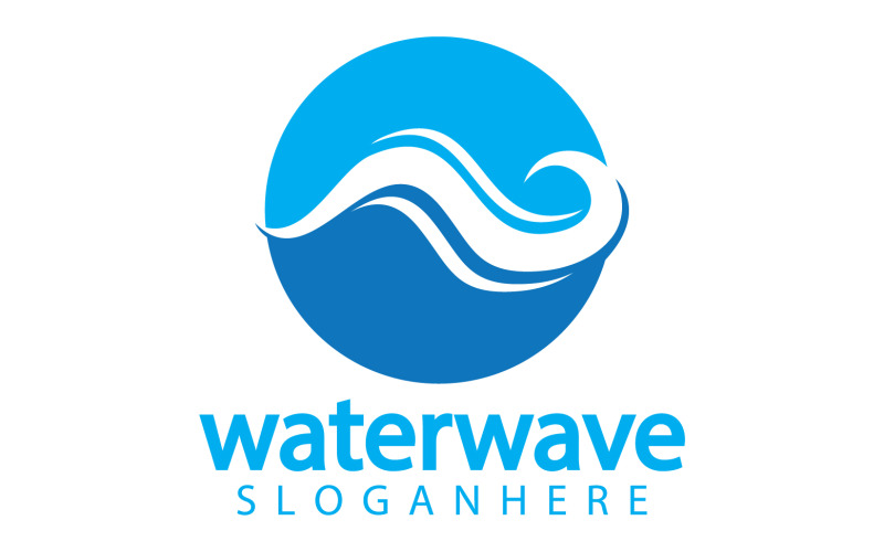 Modello logo Waterwave natura acqua dolce versione 1