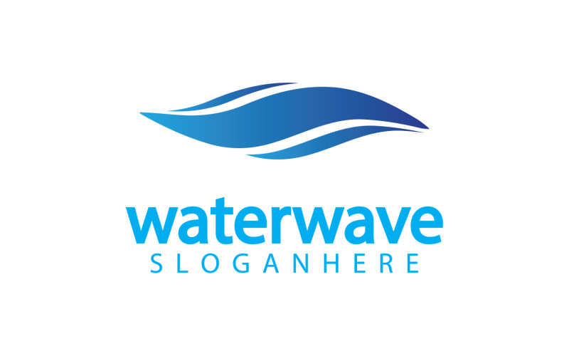 Modello logo Waterwave natura acqua dolce versione 32