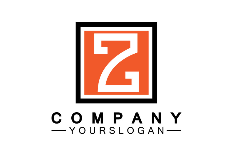 Шаблон логотипа начального имени буквы Z, версия 24