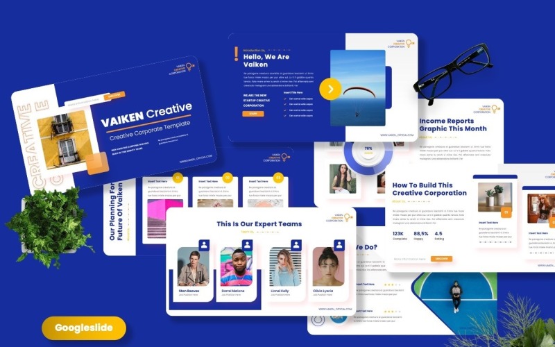 Vaiken - Modello di presentazione aziendale creativo di Google