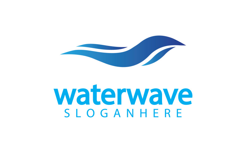 Waterwave природа прісної води шаблон логотипу версія 31